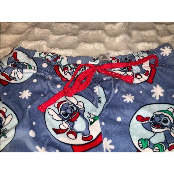 Disney Stitch Christmas Soft Fleece Pajama Pant W/pockets  Size Medium (8-10) - Picture 5 of 12